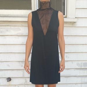 EUC Maison Margiela MM6 Minidress - 42/6- MESH NECK DETAIL - Goth Style Queen